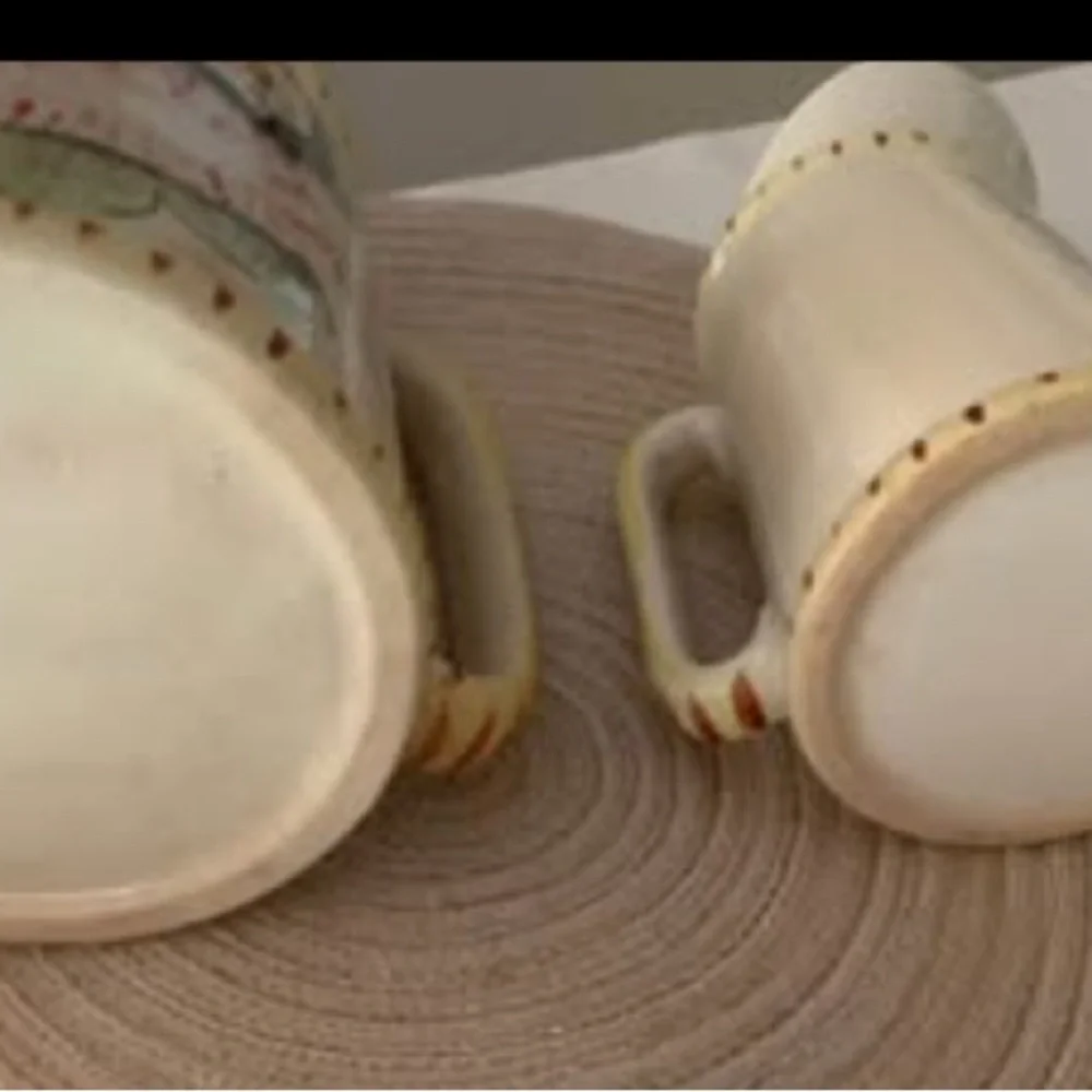 Floral Batter and Syrup Pitcher Set 1940-50 Vintage Cottagecore